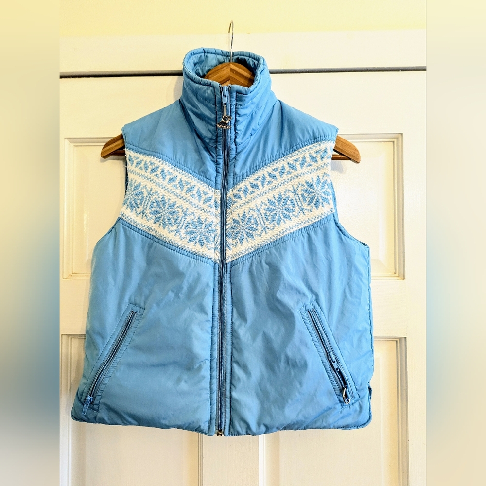 Vintage Antler 1970s Puffer Vest Light blue